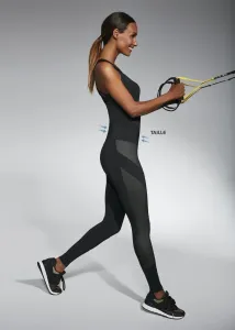 Bas Bleu MISTA sports leggings with wasp waist effect and combined materials #1403514