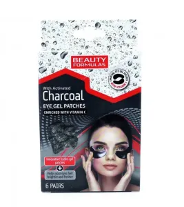Beauty Formulas Cuscinetti per occhi con carbone attivo Charcoal (Eye Gel Patches) 6 paia