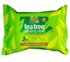 Beauty Formulas Salviette detergenti Tea Tree (Cleansing Wipes) 30 pz
