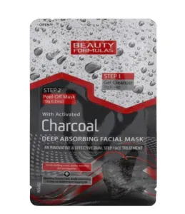 Beauty Formulas Trattamento detergente viso con carbone attivo 2in1 (Charcoal Deep Absorbing Facial Mask) 13 g