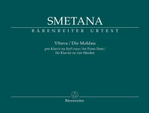 Bedřich Smetana Vltava pro klavír na čtyři ruce - symfonická báseň z cyklu Má vlast Spartito