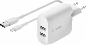Belkin Dual USB-A Wall Charger with A-mUSB 24W