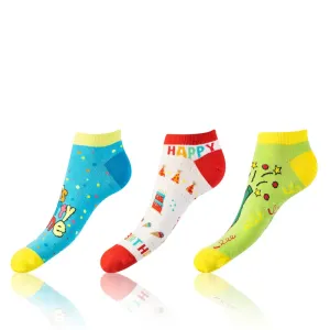 Bellinda 
CRAZY IN-SHOE SOCKS 3x - Modern colorful low crazy socks unisex - light green - red - blue