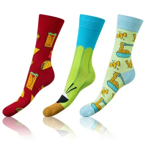 Bellinda 
CRAZY SOCKS 3x - Funny crazy socks 3 pairs - dark brown - light blue - light green