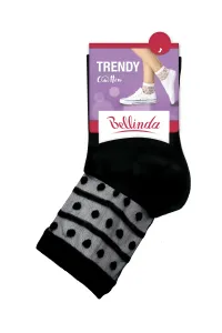 Bellinda 
TRENDY COTTON SOCKS - Women's socks with decorative trim - black