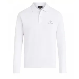 Belstaff Men's Logo-patch cotton-jersey polo shirt White - WHITE XL