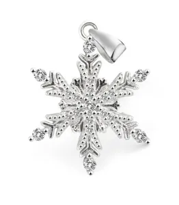 Beneto Ciondolo di design in argento Fiocco di neve AGH681