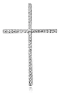 Beneto Ciondolo in argento con zirconi Croce AGH590