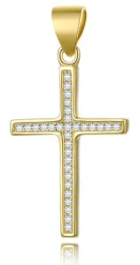 Beneto Ciondolo placcato oro in argento Croce AGH592-GOLD