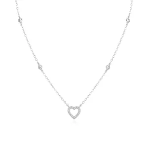 Beneto Delicata collana in argento con cuore AGS1040/47