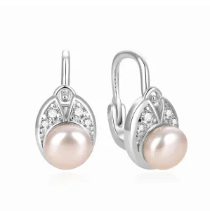 Beneto Eleganti orecchini in argento con perle di fiume AGUC2579DP