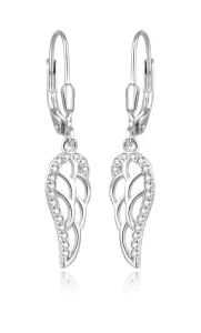 Beneto Eleganti orecchini in argento con zirconi chiari Ali d'angelo AGUC2585L