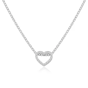 Beneto Graziosa collana in argento con zirconi AGS1283 / 47L (catena, pendente)
