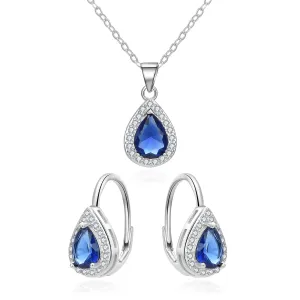Beneto Incantevole parure di gioielli in argento con zirconi AGSET361R (pendente, catenina, orecchini)