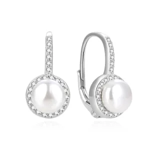 Beneto Incantevoli orecchini in argento con perle di fiume AGUC2397PL