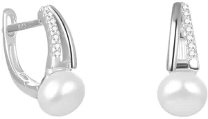 Beneto Orecchini eleganti in argento con perla vera d'acqua dolce AGUC2262P
