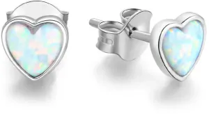 Beneto Orecchini in argento con opale sintetico Cuori AGUP1185