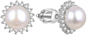 Beneto Orecchini in argento con perla vera AGUP1656PS