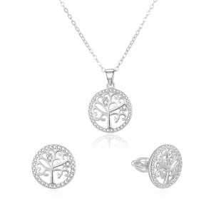 Beneto Parure di gioielli albero della vita in argento AGSET213SR (collana, orecchini)
