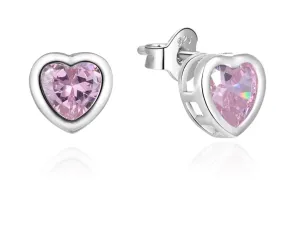 Beneto Romantici orecchini a cuore in argento con zirconi AGUP2430L
