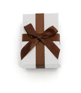 Beneto Scatola regalo bianca con nastro color marrone KP9-8