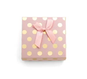 Beneto Scatola regalo rosa con pois dorati KP7-9