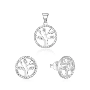 Beneto Set elegante di gioielli Albero della Vita AGSET235L (ciondolo, orecchini)
