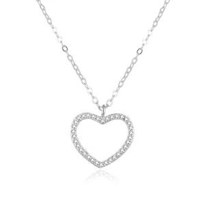 Beneto Splendida collana in argento con cuore AGS886/47