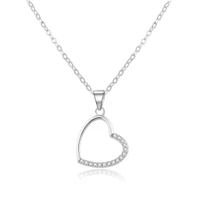 Beneto Splendida collana in argento con cuore AGS977/47