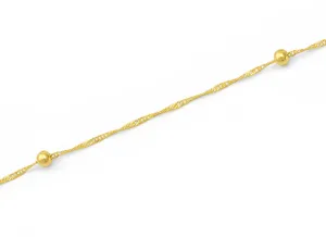 Beneto Exclusive Elegante bracciale in oro con sfere Lambada AUB0004 19 cm