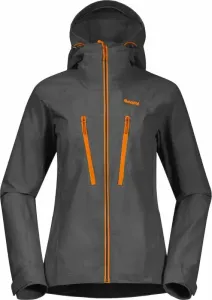 Bergans Cecilie Mountain Softshell Jacket Women Solid Dark Grey/Cloudberry Yellow M Giacca outdoor