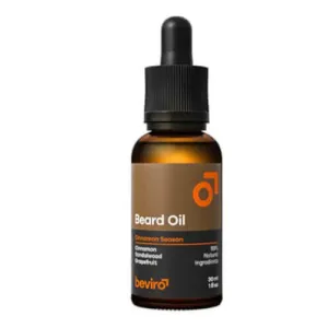 Beviro Un olio per la barba che si prende cura di te al profumo di pompelmo, cannella e legno di sandalo (Beard Oil) 30 ml