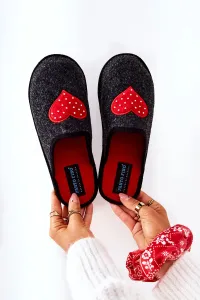 Household slippers Panto Fino II267009 Black-Red #1929059