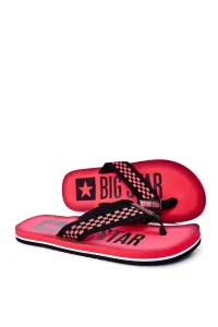 Men's Slippers Flip-Fops Big Star HH174811 Red #2700840