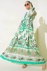 Bigdart 2423 Authentic Patterned Dress - Green #2464480