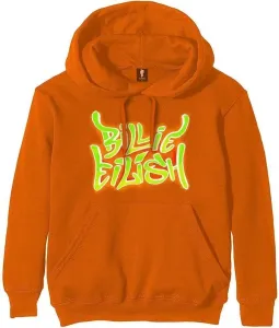 Billie Eilish Felpa con cappuccio Airbrush Flames Blohsh Orange 2XL