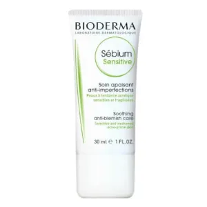 Bioderma Crema idratante lenitiva per pelli secche e irritate dai trattamenti anti-acne Sébium Sensitive (Soothing Anti-Blemish Care) 30 ml