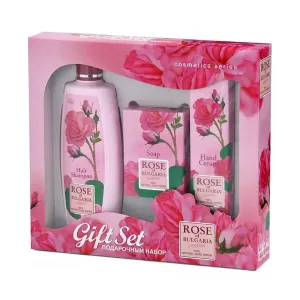 BioFresh Set regalo di shampoo, sapone naturale e crema mani Rose of Bulgaria
