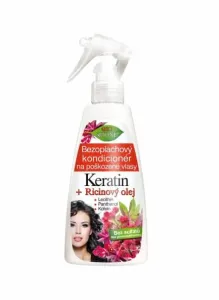 Bione Cosmetics Balsamo rigenerante per capelli danneggiati Olio di Keratina + Ricino 260 ml
