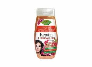 Bione Cosmetics Shampoo profondamente rigenerante per capelli danneggiati Keratin + Ricinový olej 260 ml