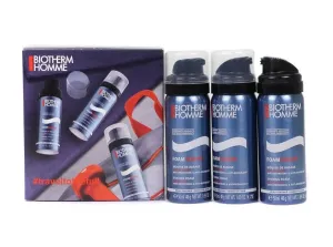Biotherm Set regalo di schiuma da barba per pelli sensibili Shave Power Trio Set 3 x 50 ml