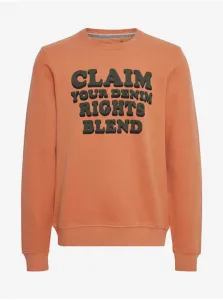 Orange Sweatshirt Blend - Men #1038121