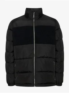 Black Quilted Jacket Blend - Men #1361175