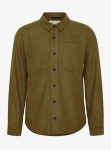Khaki Lightweight Shirt Jacket Blend - Men #1020385