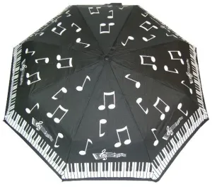 Blooming Brollies Ombrello da donna pieghevole Piano Notes Folding Umbrella CMNF