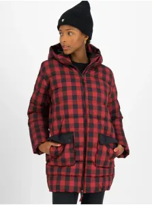 Black-red Plaid Quilted Jacket Blutsgeschwister - Women #817914