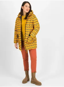 Yellow Patterned Quilted Jacket Blutsgeschwister - Women #1035743