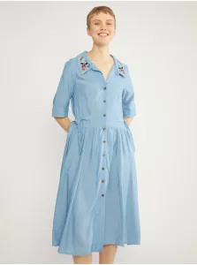 Light blue Ladies Shirt Dress Blutsgeschwister - Women #2069636
