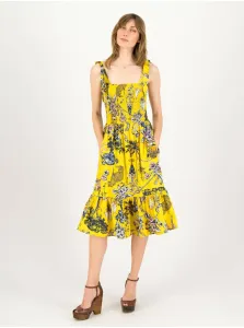Yellow Women Floral Dress Blutsgeschwister Seaside Picknick Love - Women #2227399