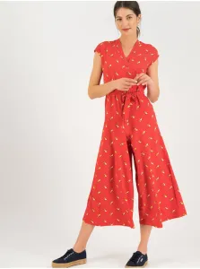 Red Patterned Cullote Overall Blutsgeschwister - Women